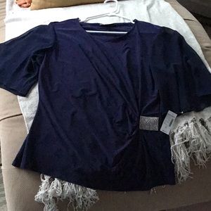 NWT Navy blue dressy top size XL from Dress Barn